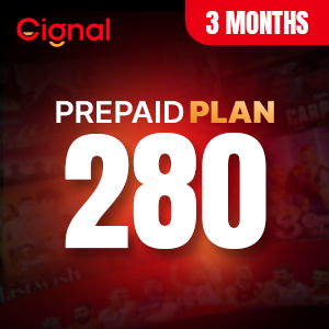 CIGNAL PREPAID PLAN (3 months plan 100) 280