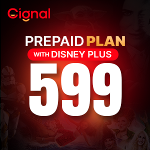 CIGNAL PREPAID PLAN with DISNEY PLUS 599