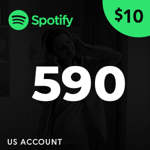 SPOTIFY 590 for US account (USD 10)