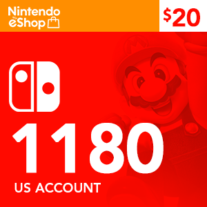 NINTENDO eSHOP 1180 for US account (USD 20)