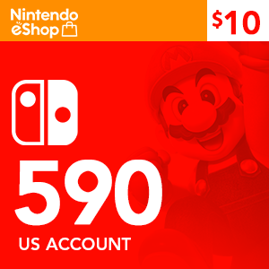 NINTENDO eSHOP 590 for US account (USD 10)
