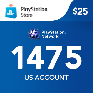 PLAYSTATION NETWORK 1475 for US account (USD 25)