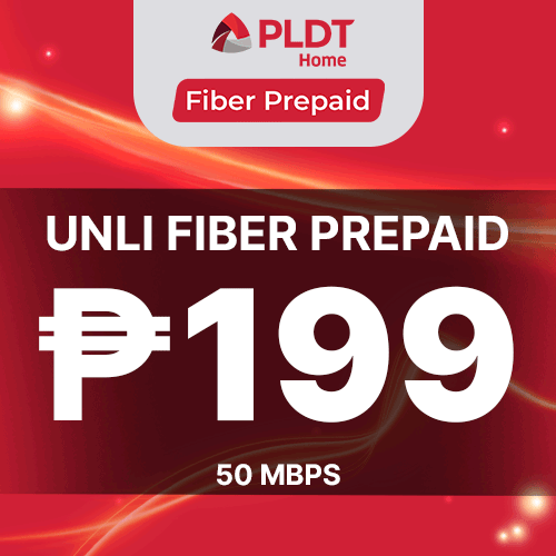 PLDT UNLI FIBER PREPAID 199 (50 MBPS)