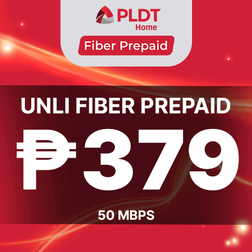 PLDT UNLI FIBER PREPAID 379 (50 MBPS)