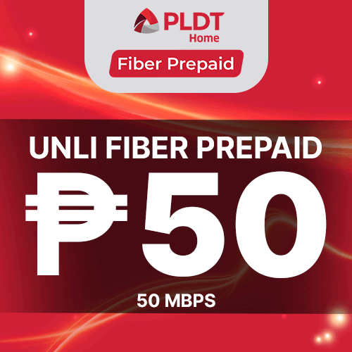 PLDT UNLI FIBER PREPAID 50 (50 MBPS)