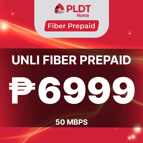 PLDT UNLI FIBER PREPAID 6999 (50 MBPS)