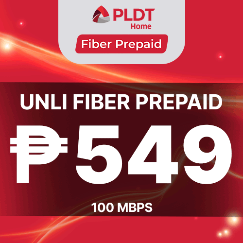 PLDT UNLI FIBER PREPAID 549 (100 MBPS)