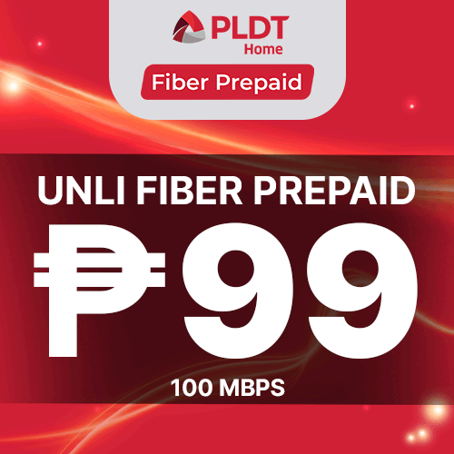 PLDT UNLI FIBER PREPAID 99 (100 MBPS)