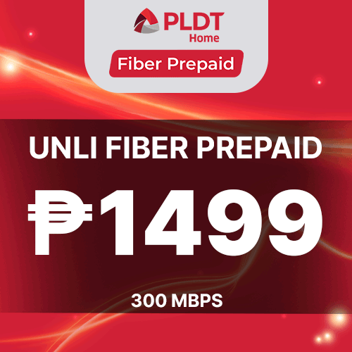 PLDT UNLI FIBER PREPAID 1499 (300 MBPS)