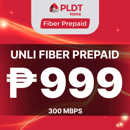 PLDT UNLI FIBER PREPAID 999 (300 MBPS)